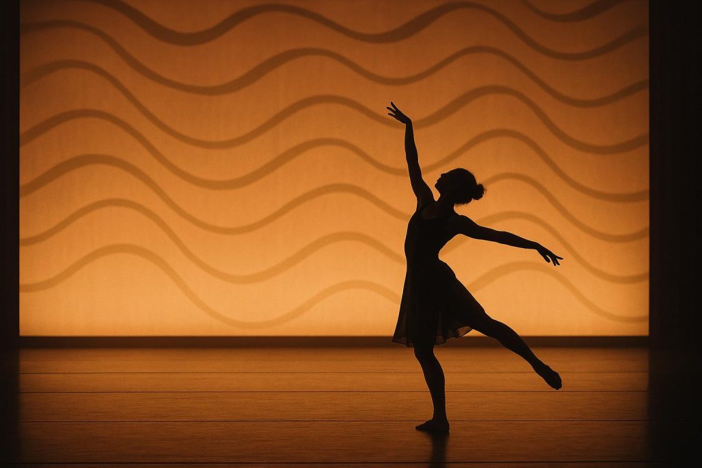 Abstract dance movements illustrating choreography techniques in live performance arts
