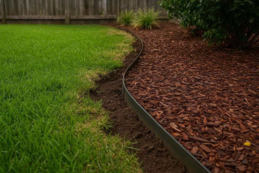 Improper lawn edging showing common mistakes and tips for cleaner, healthier yard maintenance
