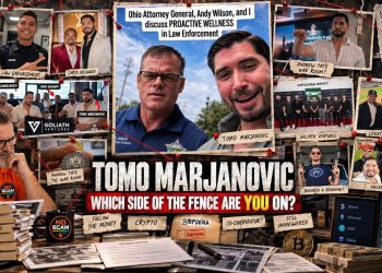 Image 1 of Tomo Marjanovic has occupied several different worlds at once: entrepreneurship, health and performance, law-enforcement circles, and the online business community surrounding Andrew Tate.